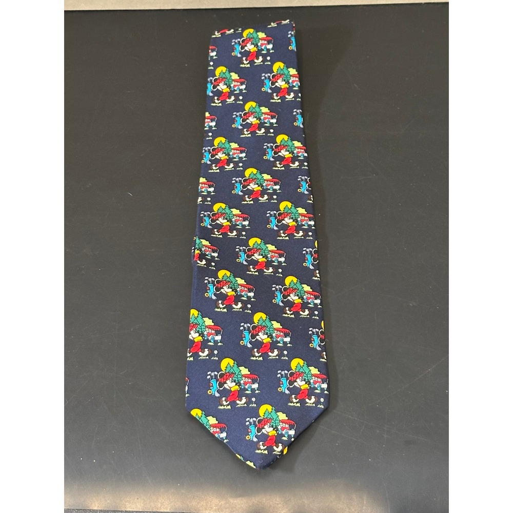 Mickey & Co Disney Golf Mickey Mouse Navy Blue Silk Necktie Balancine Inc